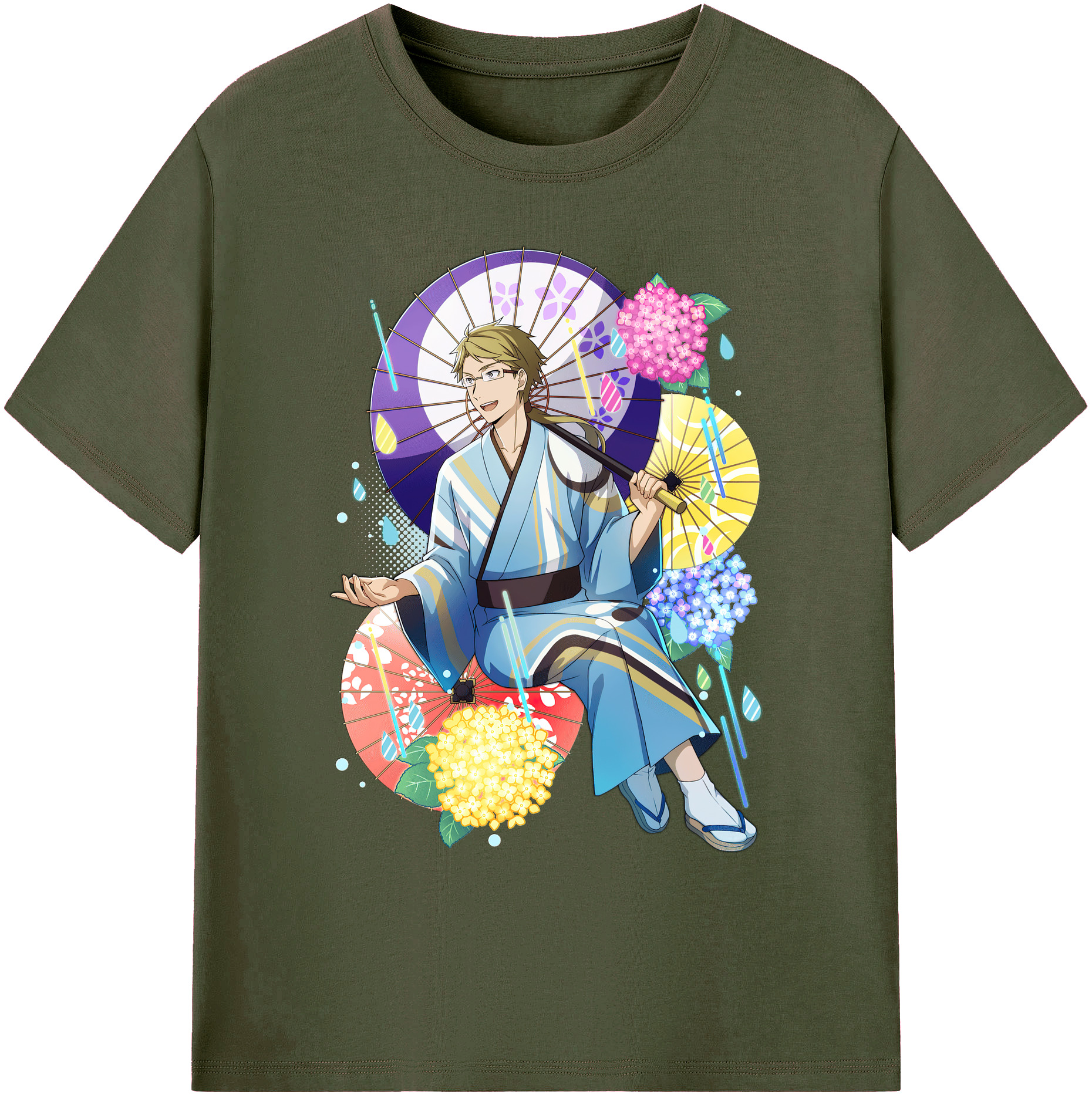 （画像用） 文豪ストレイドッグス Bungo Stray Dogs 綿100％ メンズ半袖Tシャツ｜肌触りやわらか＆通気性